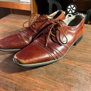 Stacy Adams Rich Brown Leather Oxfords